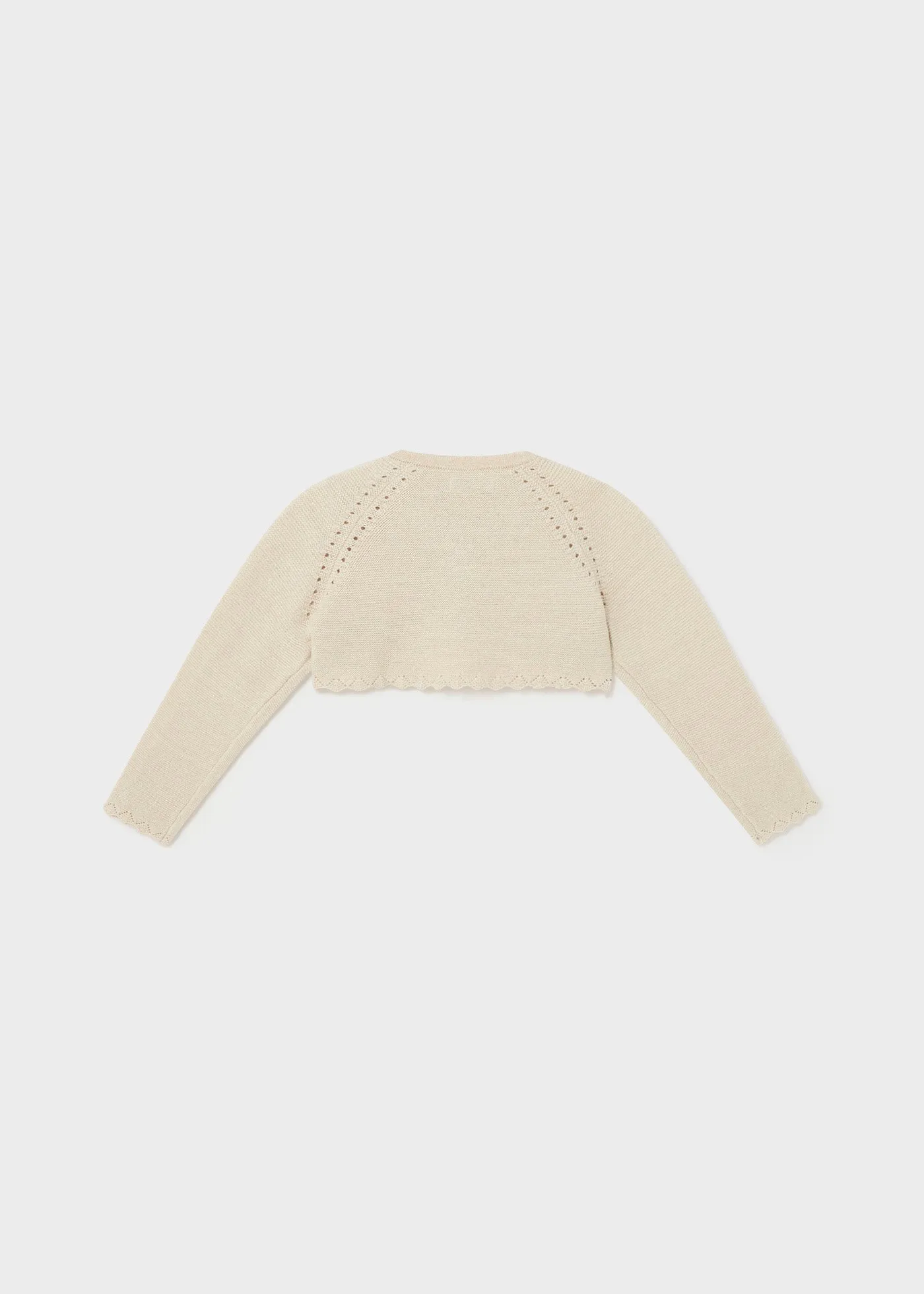 306 - Basic knit bolero for baby girl - Champagne