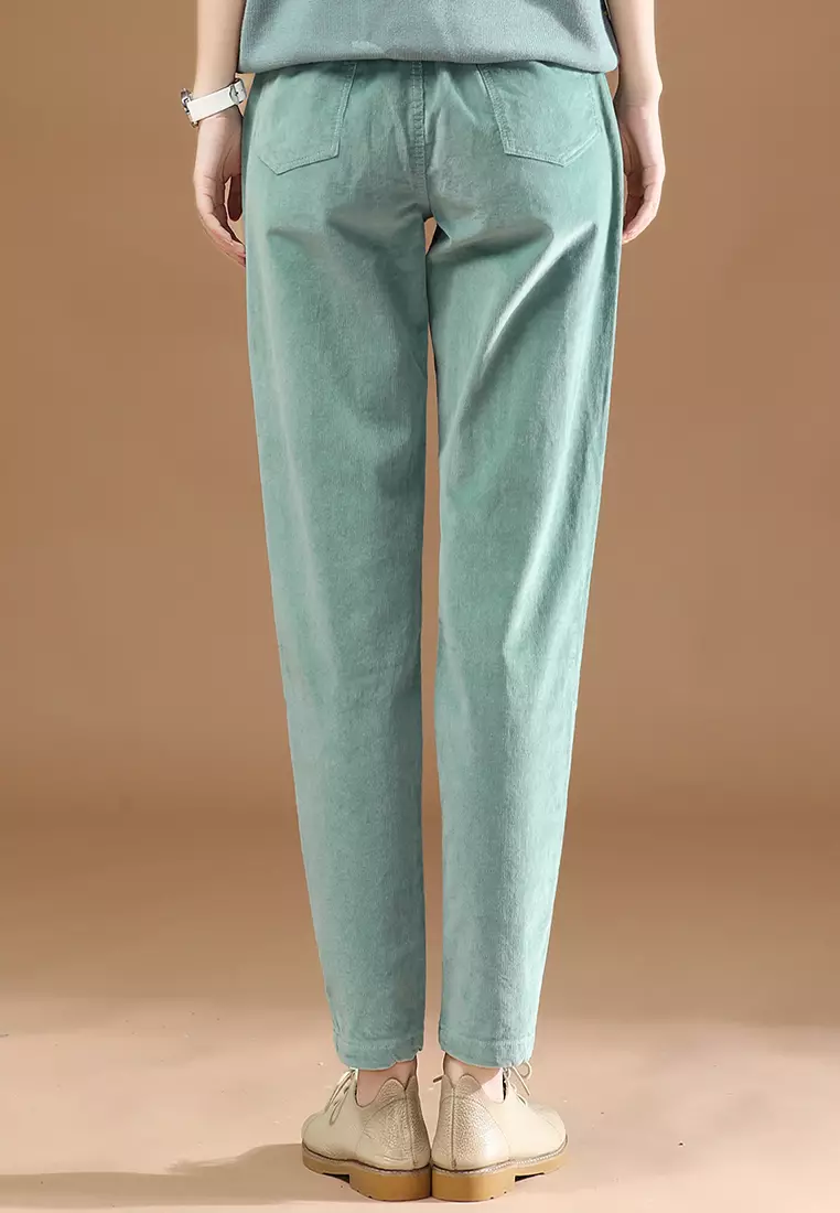 A-IN GIRLS Corduroy Pants With Elastic Waist