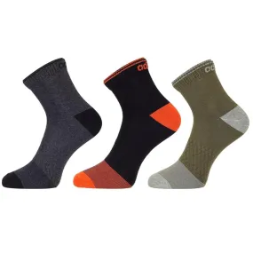 Adidas Men's Flat Knit Ankle Socks (Anthra Melange/Black/Olive)