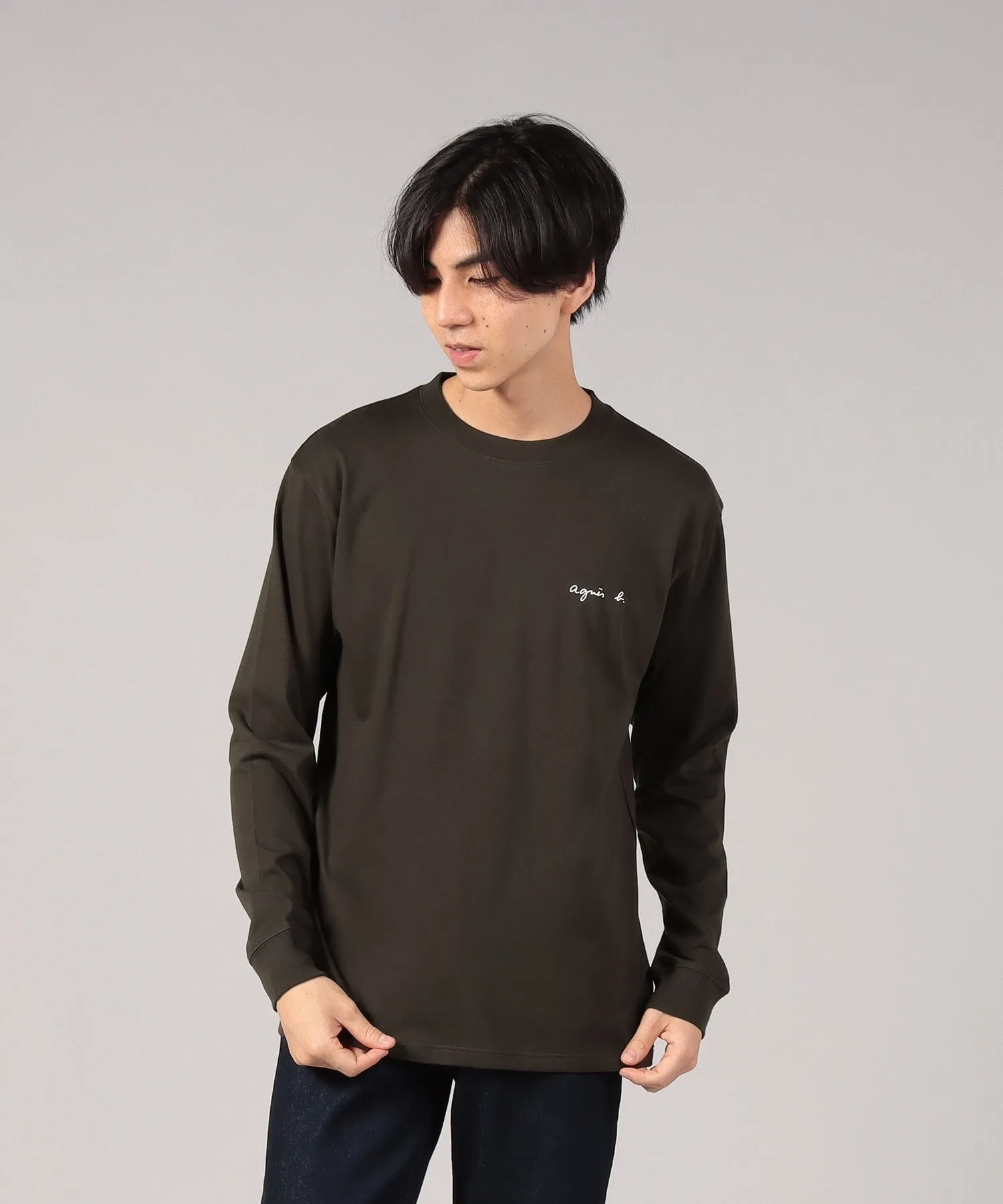 Agnes b  |Crew Neck Pullovers Unisex Street Style Long Sleeves Plain