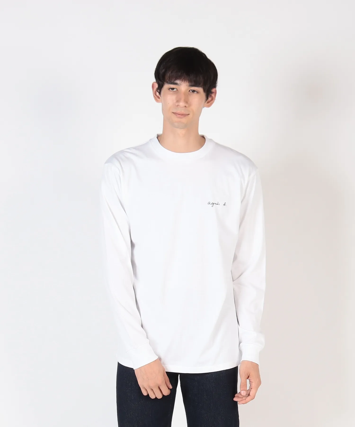 Agnes b  |Crew Neck Pullovers Unisex Street Style Long Sleeves Plain