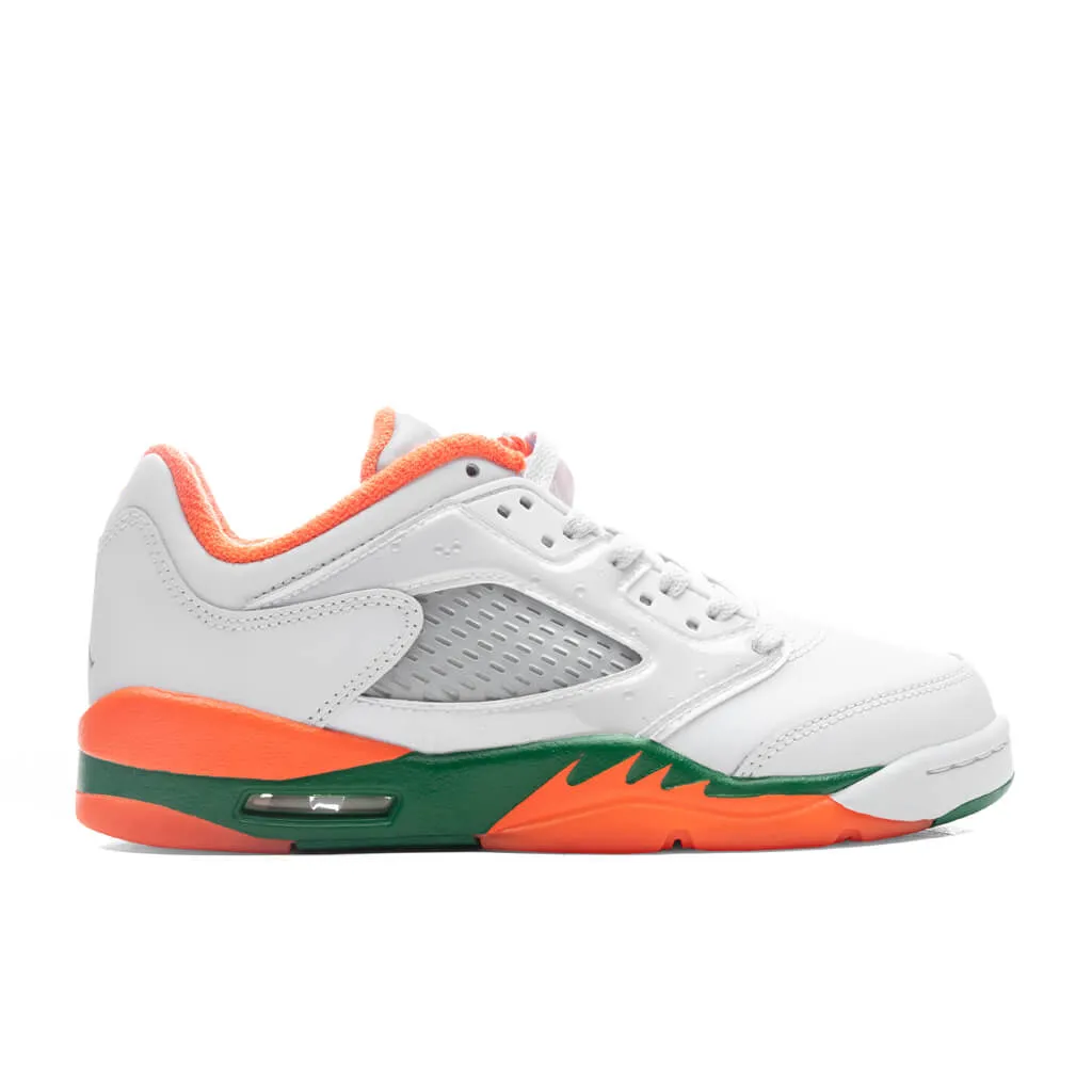 Air Jordan 5 Retro Low (GS) - Football Grey/Brilliant Orange/Pine Green