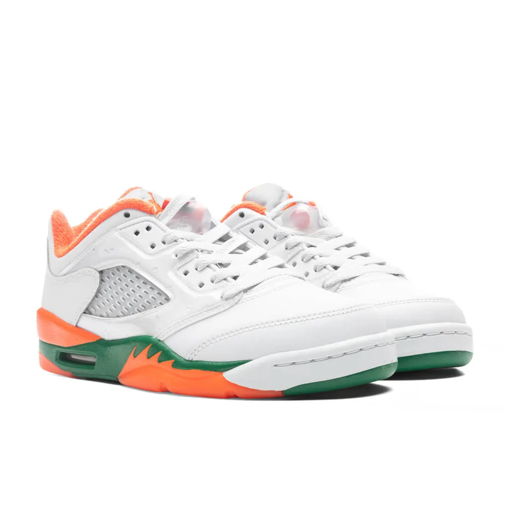 Air Jordan 5 Retro Low (GS) - Football Grey/Brilliant Orange/Pine Green