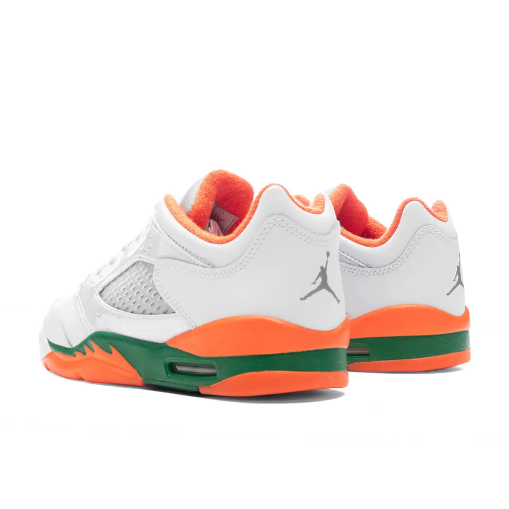 Air Jordan 5 Retro Low (GS) - Football Grey/Brilliant Orange/Pine Green