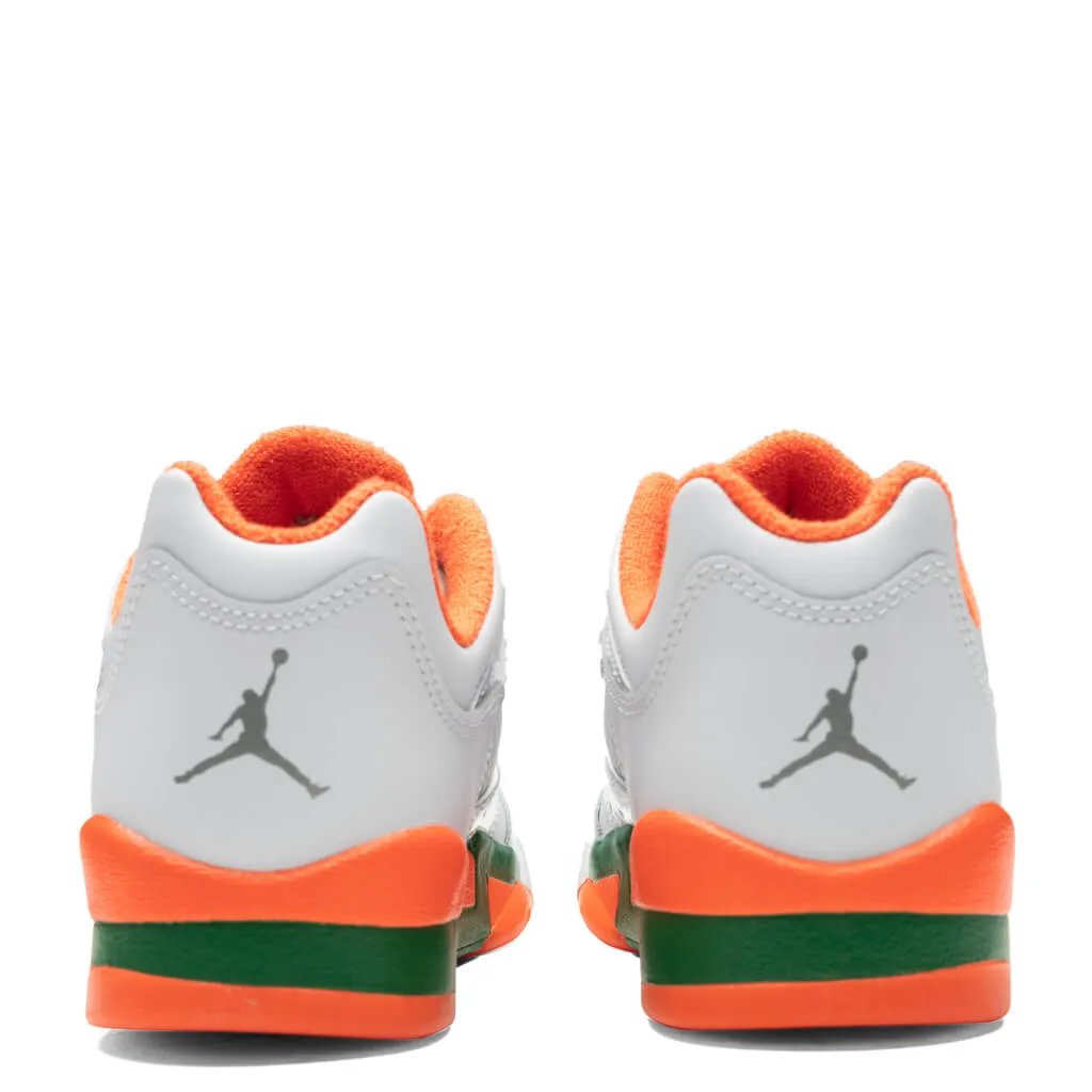 Air Jordan 5 Retro Low (GS) - Football Grey/Brilliant Orange/Pine Green