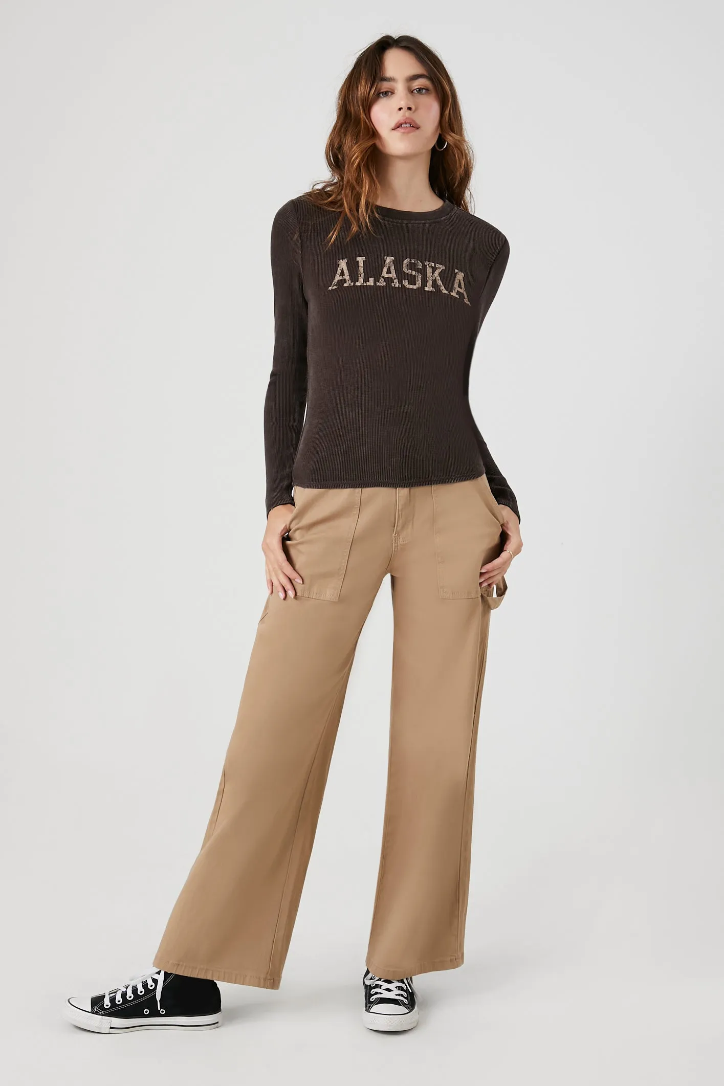 Alaska Graphic Washed Long Sleeve Top