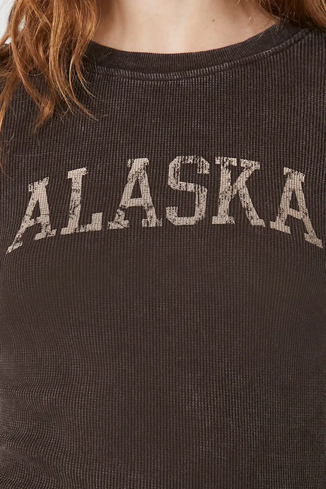 Alaska Graphic Washed Long Sleeve Top