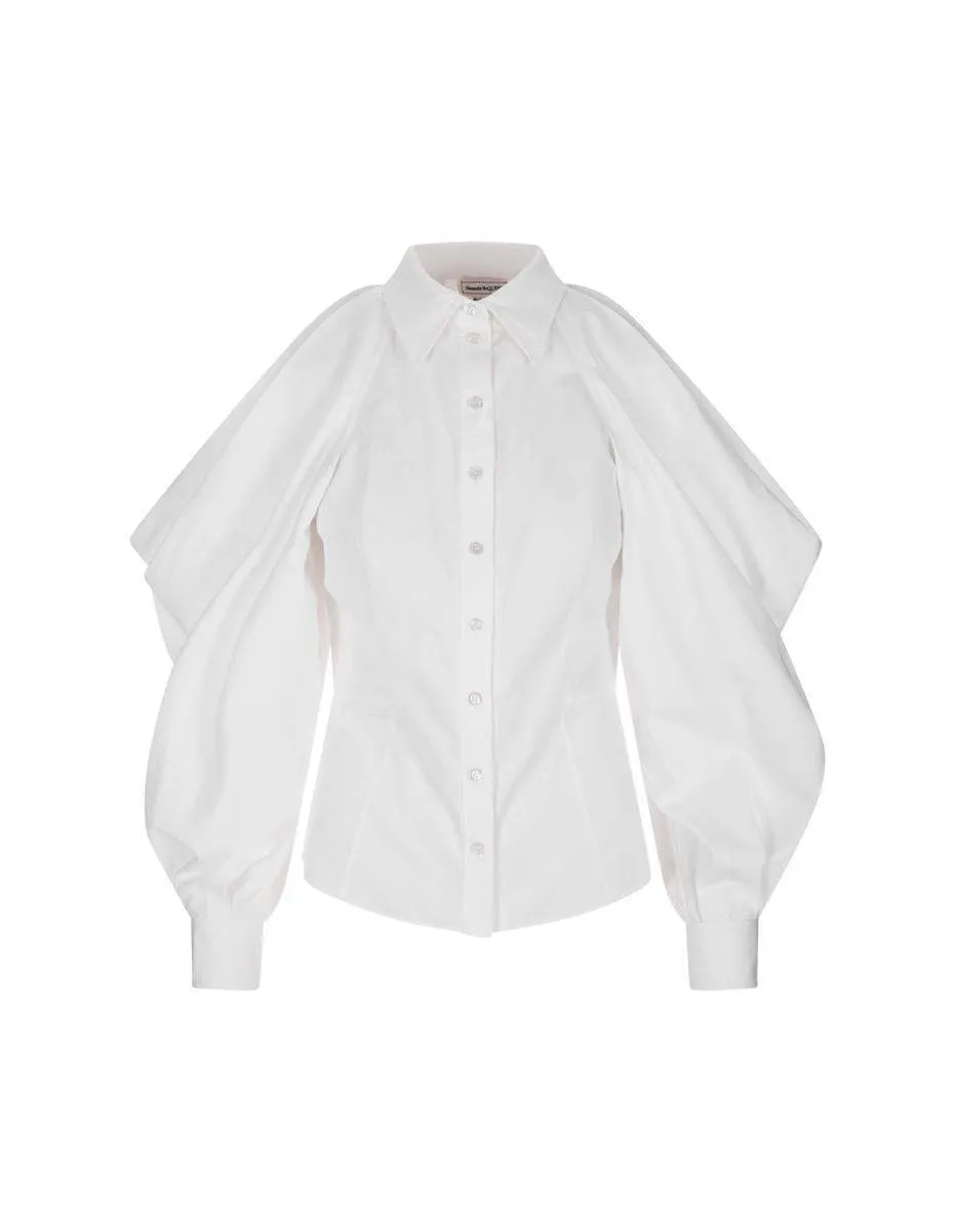 alexander mcqueen  |Casual Style Long Sleeves Plain Cotton Party Style