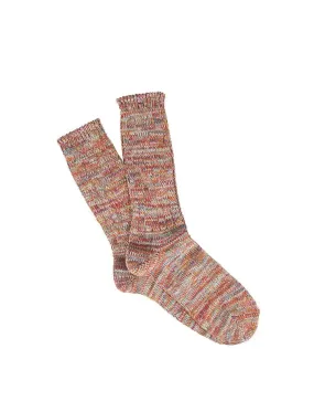 Anonymous Ism 5 Colour Mix Crew Socks Brick