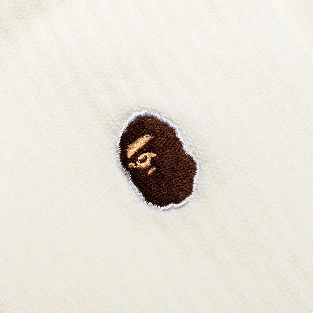 Ape Head One Point Socks - White