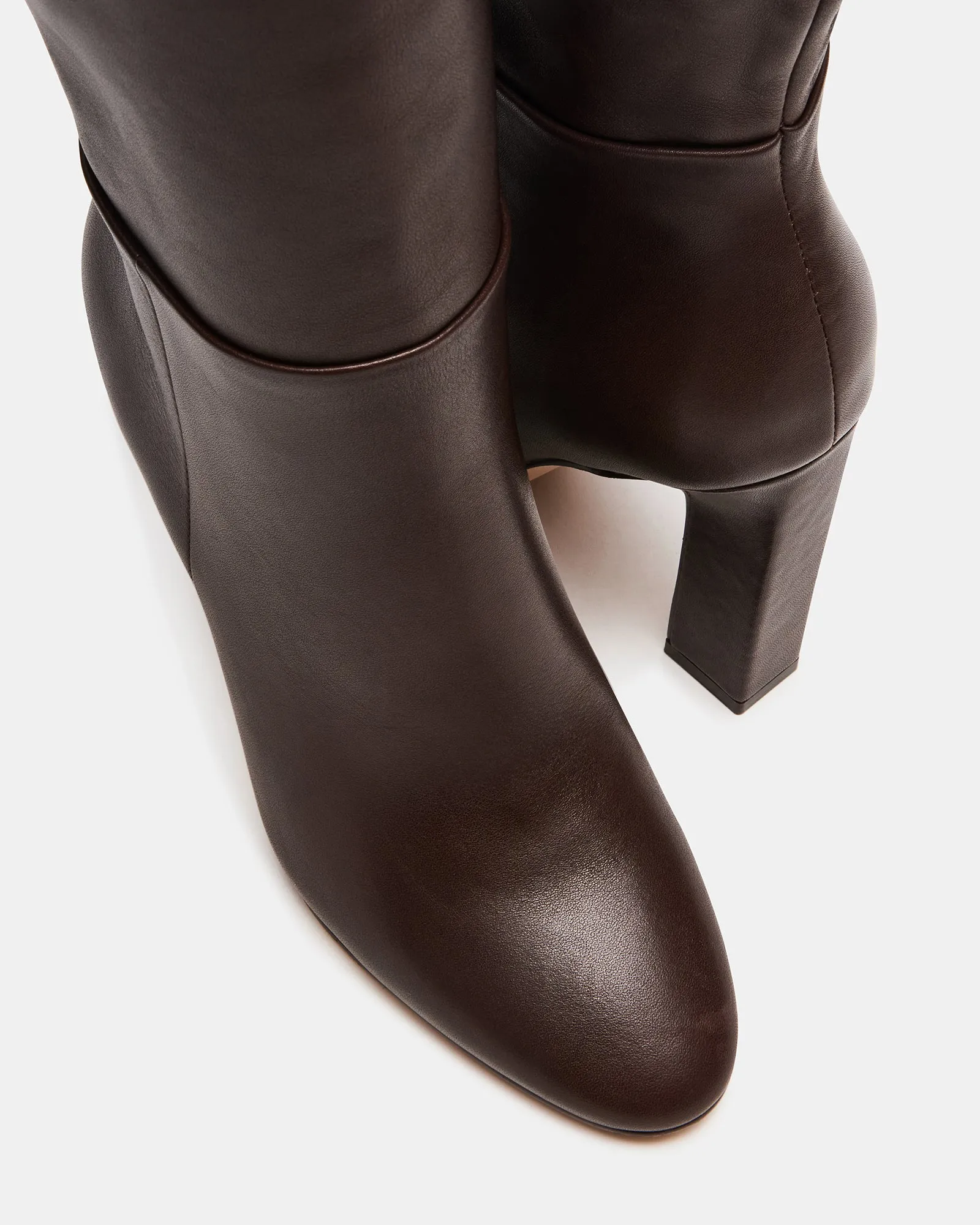 ARCHERS BROWN LEATHER WIDE CALF