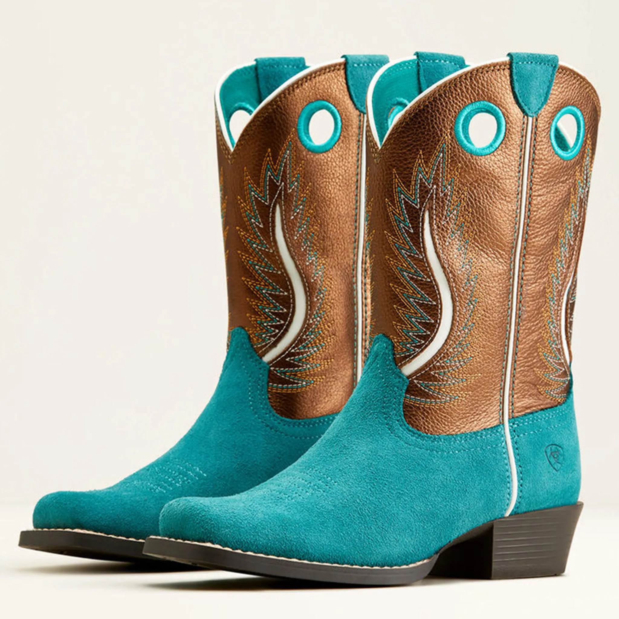 Ariat Kid's Futurity Fort Worth Teal and Gold