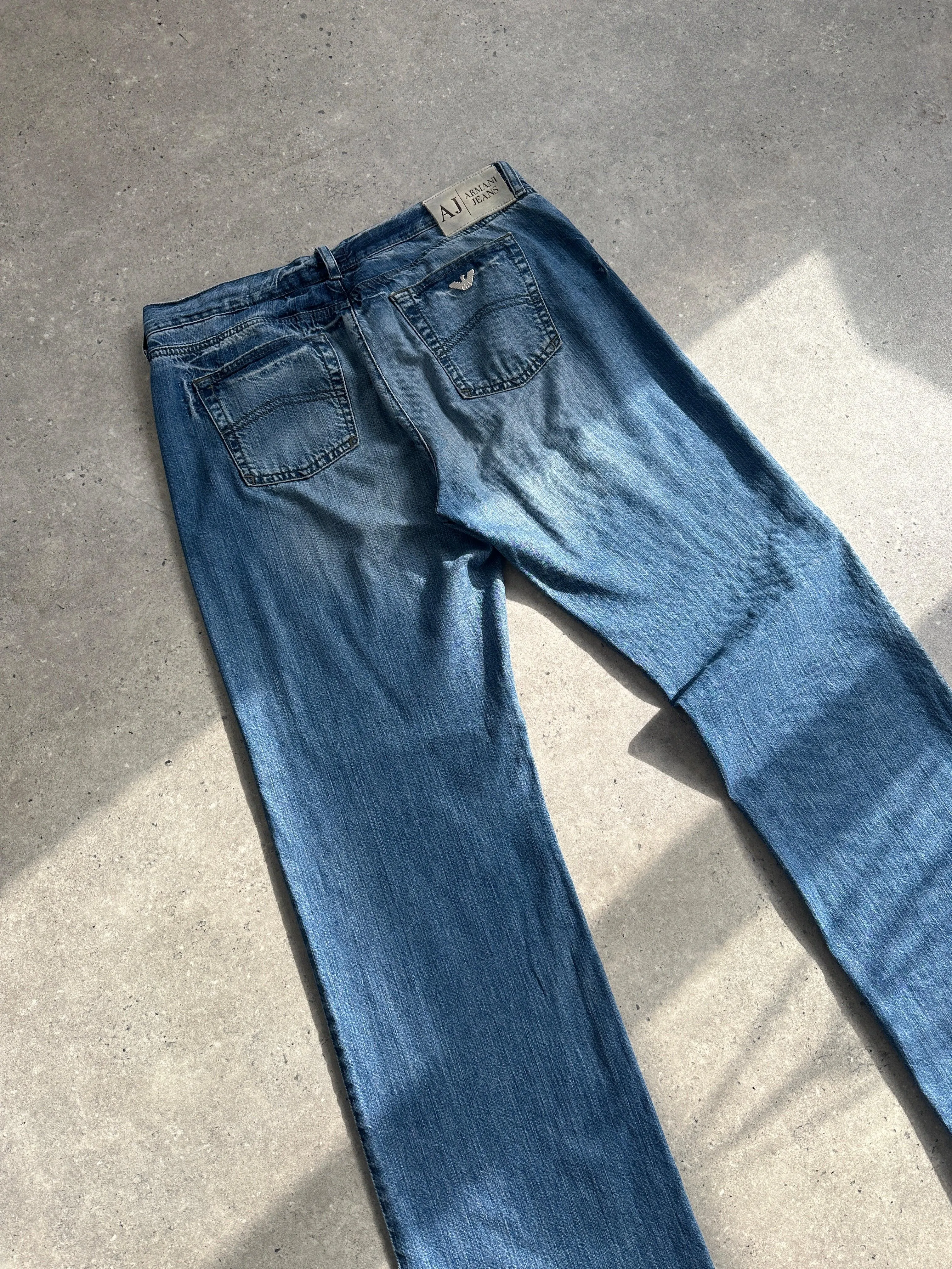 Armani Jeans Stonewashed Mid Waist Denim Jeans - W34