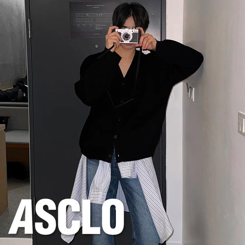 ASCLO  |Casual Style Unisex Street Style Long Sleeves Plain