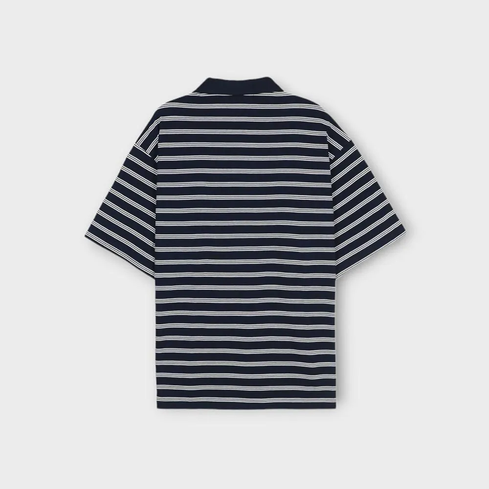 ASCLO  |Pullovers Stripes Unisex Street Style Cotton Short Sleeves