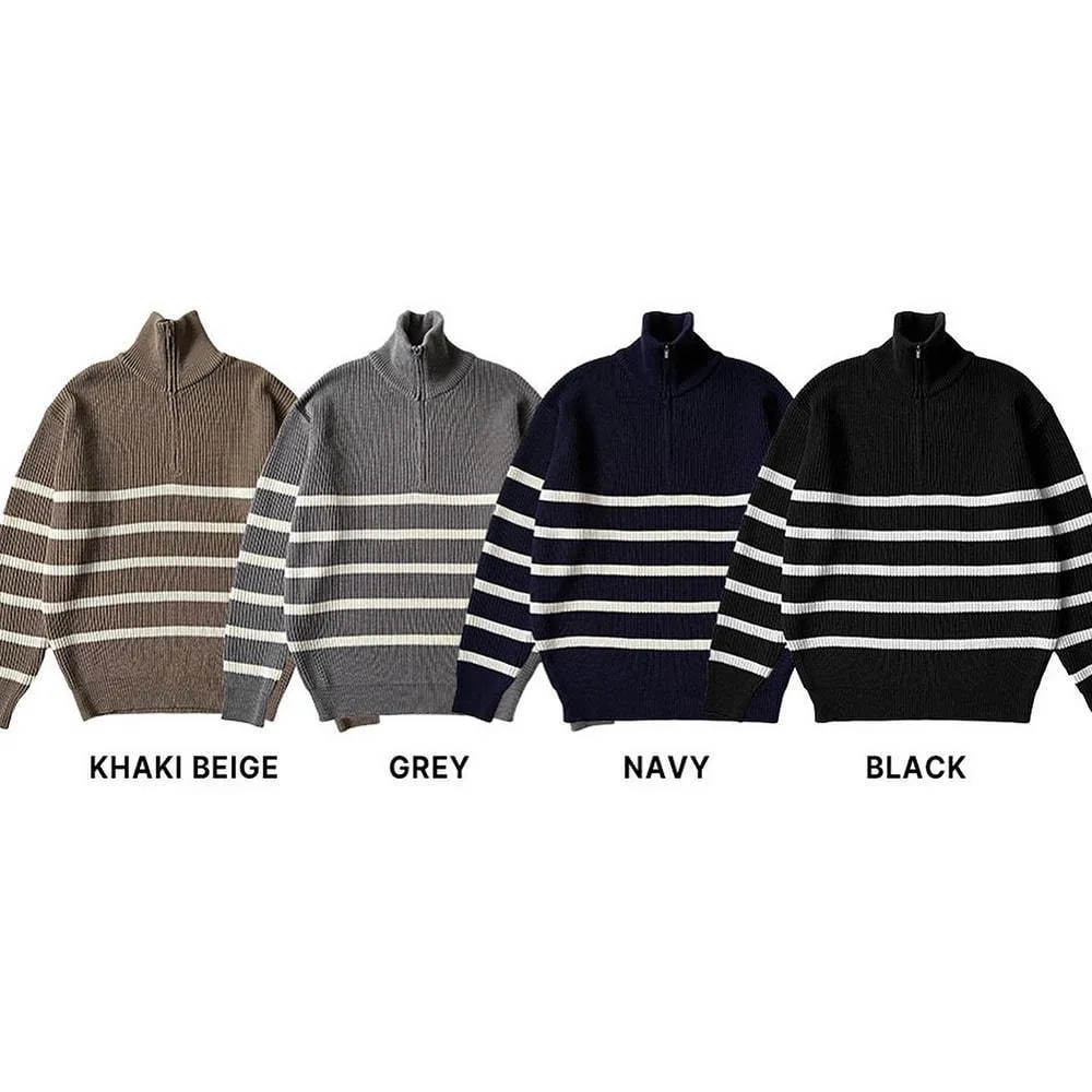 ASCLO  |Pullovers Stripes Unisex Street Style Long Sleeves Oversized