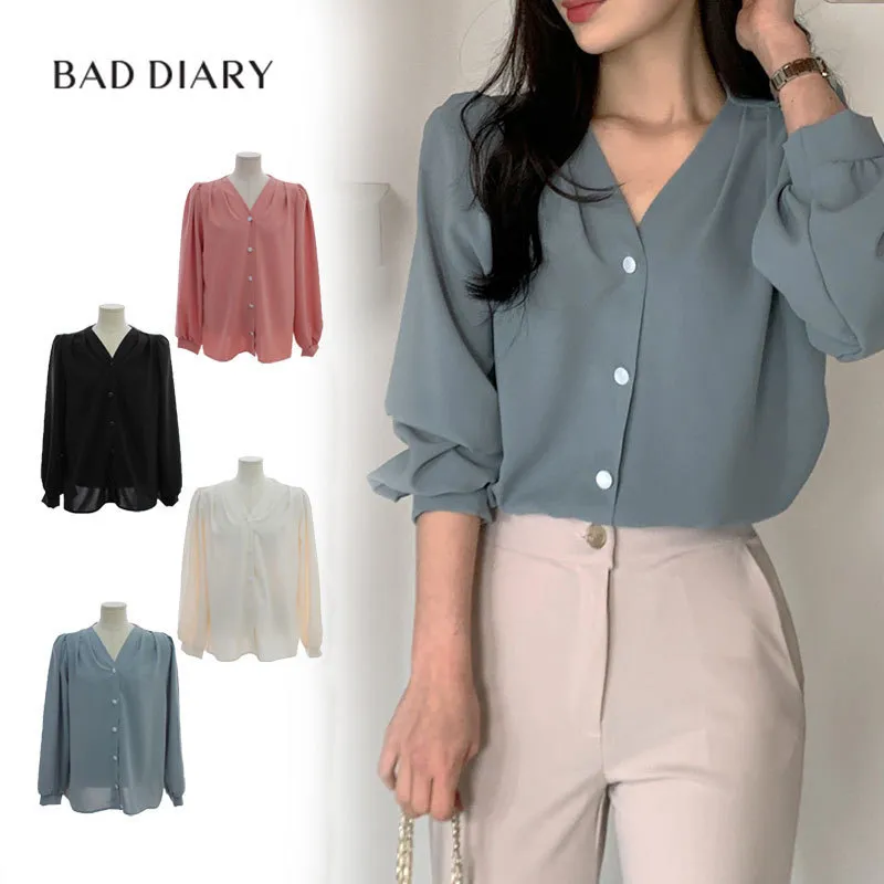 BADDIARY  |Casual Style Long Sleeves Plain Party Style Office Style