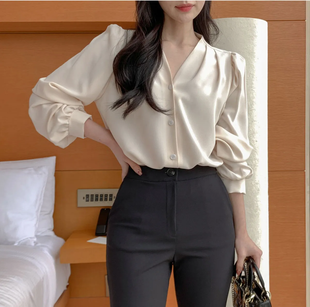 BADDIARY  |Casual Style Long Sleeves Plain Party Style Office Style