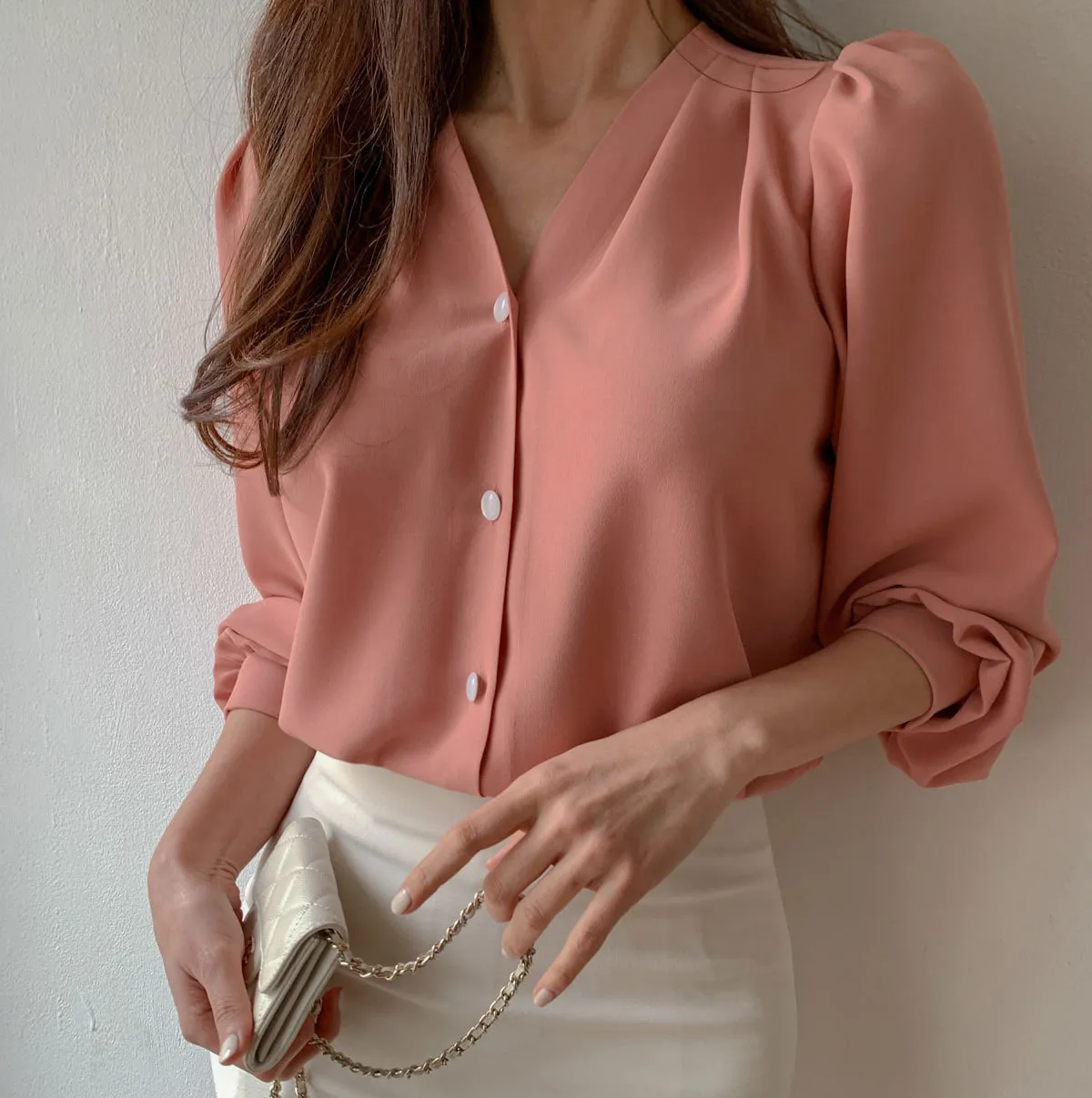 BADDIARY  |Casual Style Long Sleeves Plain Party Style Office Style