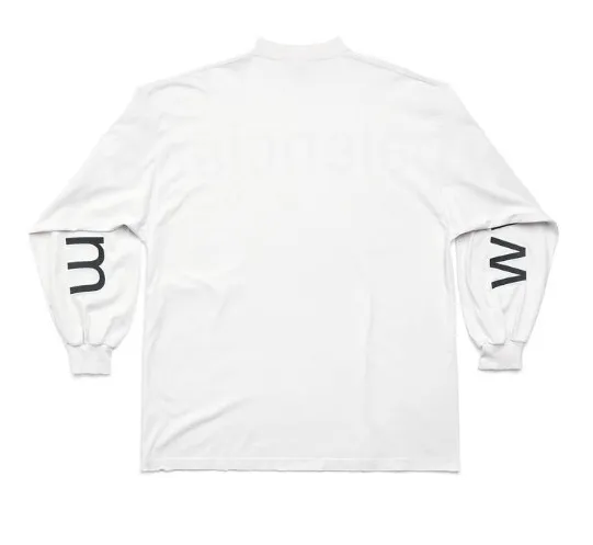 BALENCIAGA  |Bal.com Long Sleeve T-shirt Oversized in Black Faded