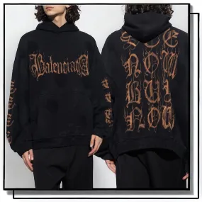 BALENCIAGA  |Pullovers Street Style Long Sleeves Cotton Oversized Logo