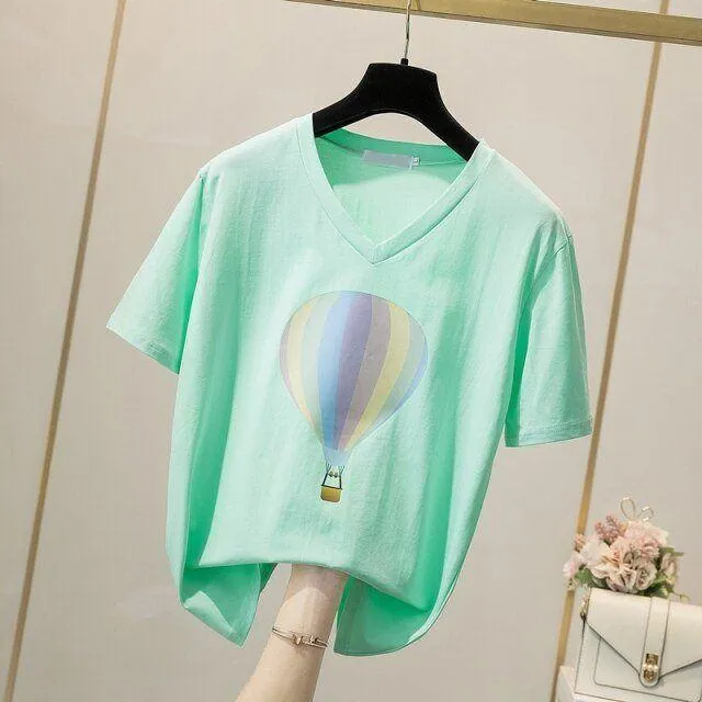 Balloon-Print T-Shirts For Women