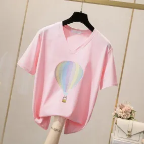 Balloon-Print T-Shirts For Women