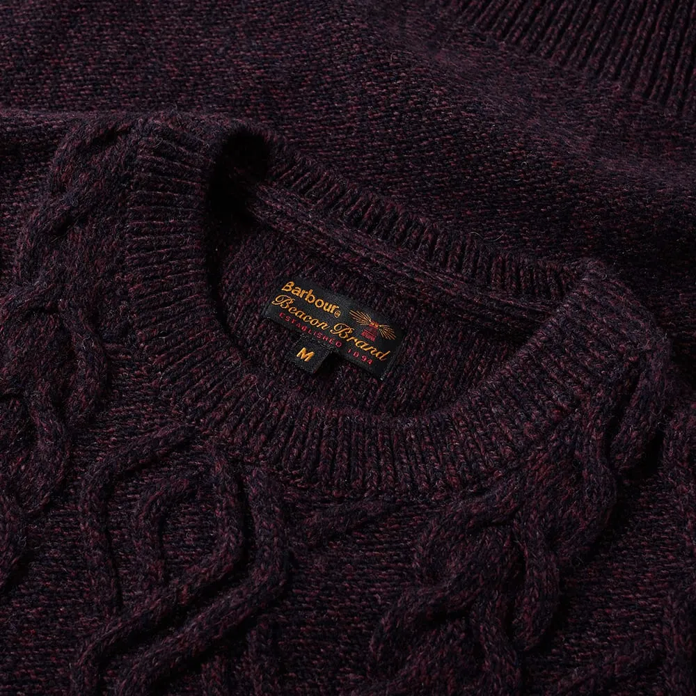 Barbour Barnard Cable CrewMerlot