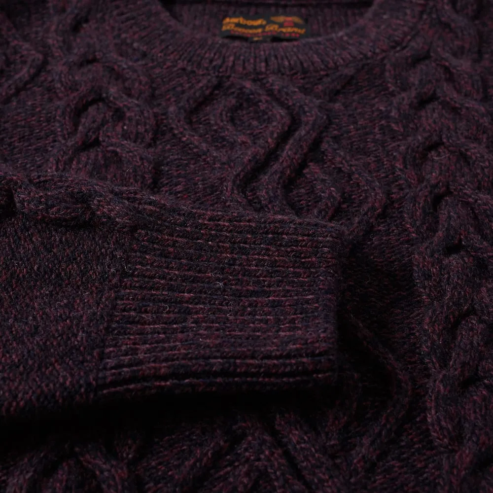 Barbour Barnard Cable CrewMerlot