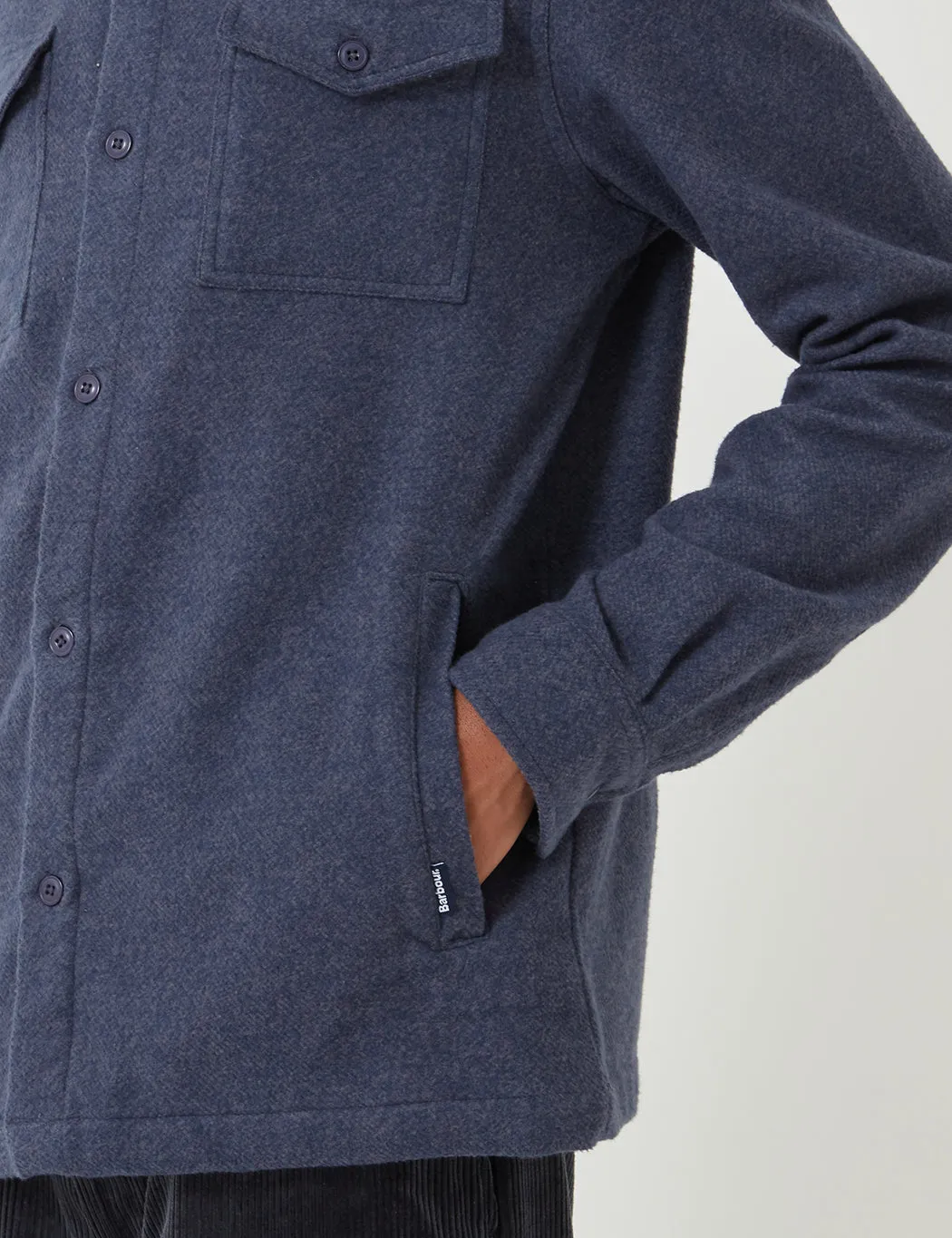 Barbour Brushed Twill Overshirt - Navy Blue