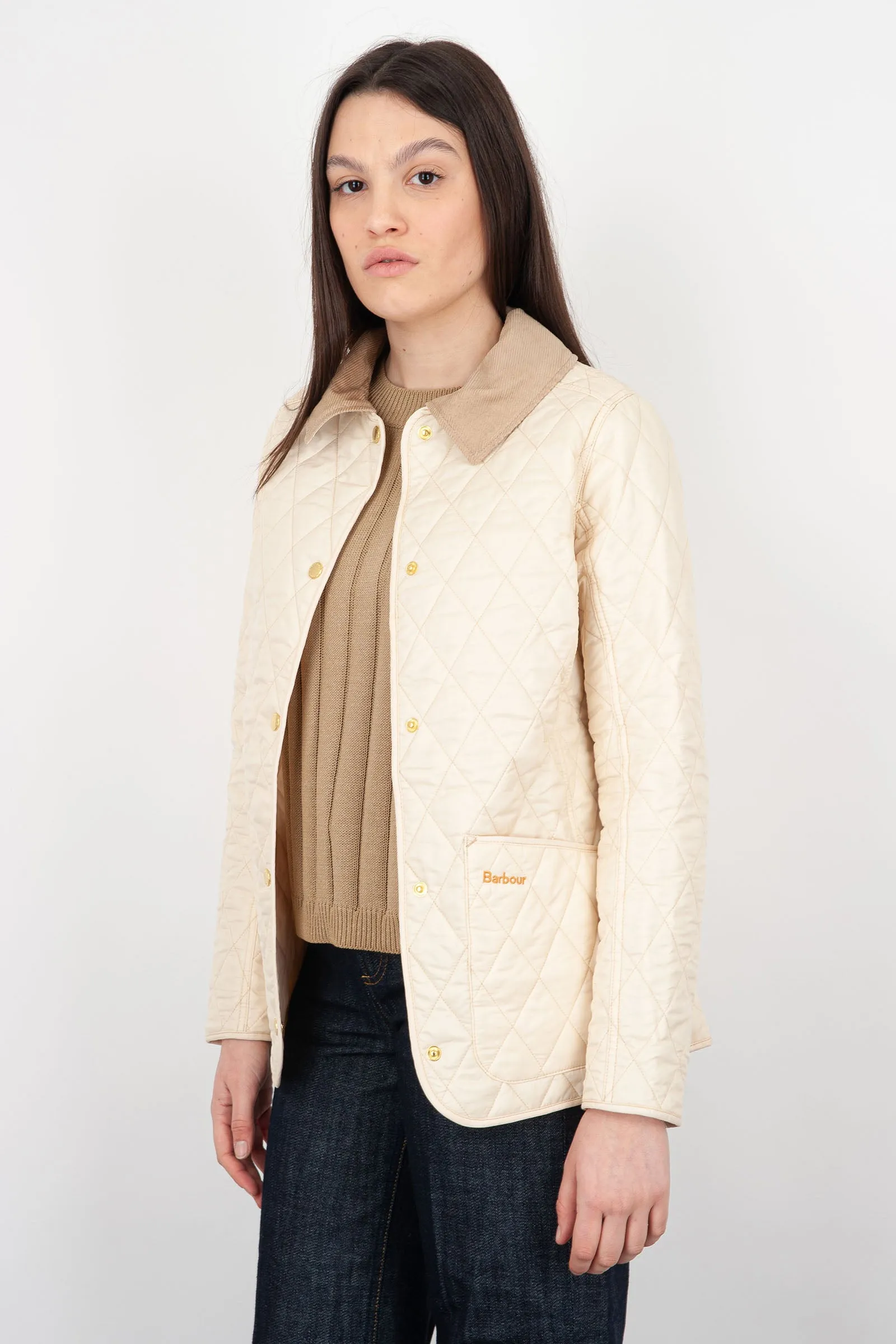 Barbour Giubbotto Annandale Quilt  Panna