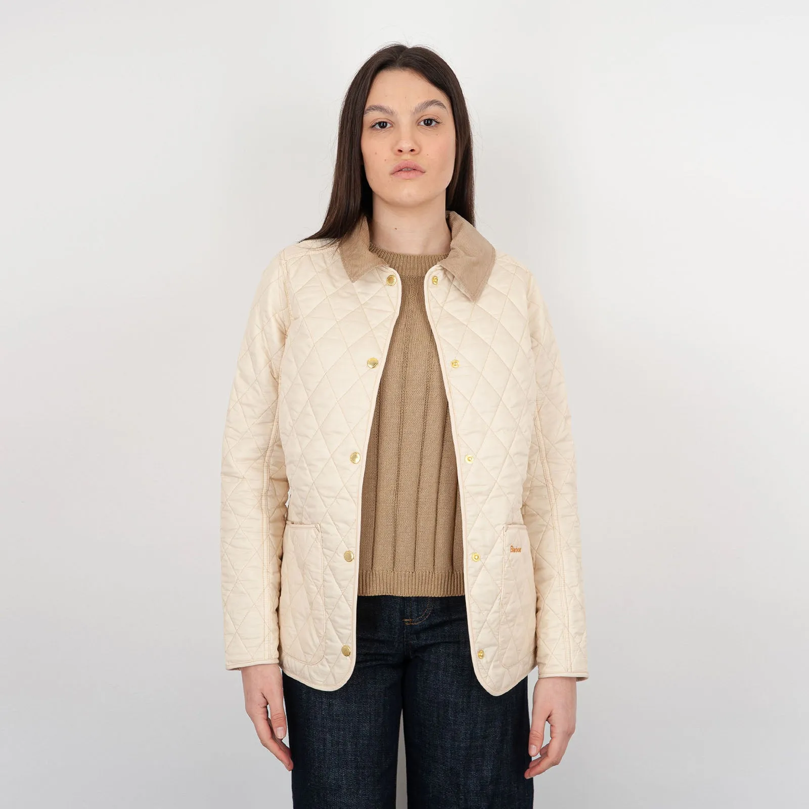 Barbour Giubbotto Annandale Quilt  Panna