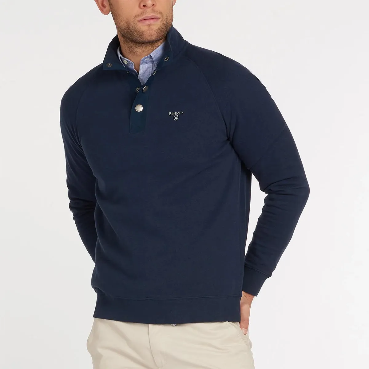 Barbour - Half Snap Jumper in Navy