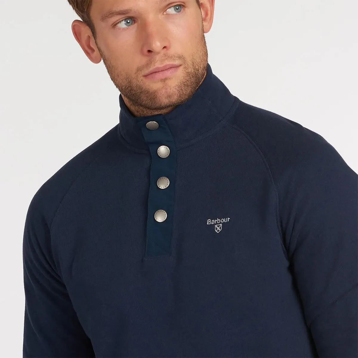 Barbour - Half Snap Jumper in Navy