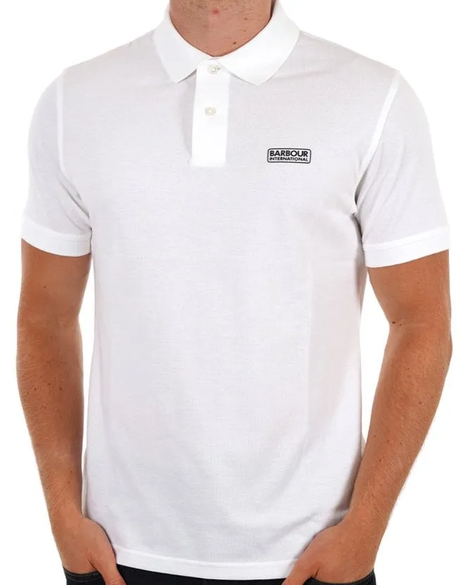 Barbour International Essential Polo White