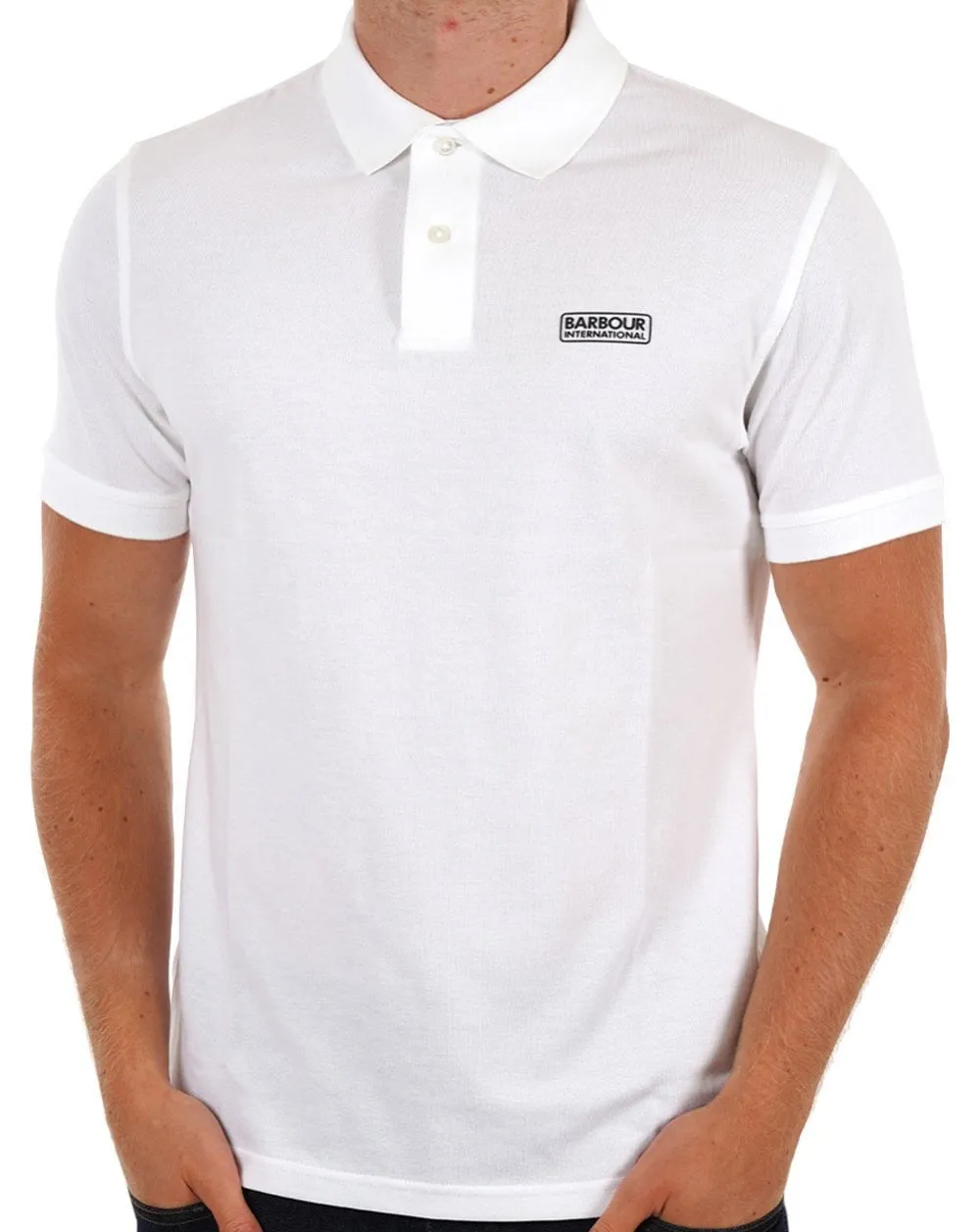 Barbour International Essential Polo White