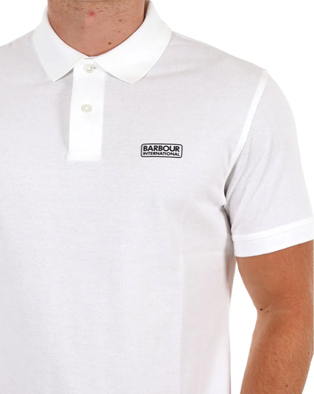 Barbour International Essential Polo White