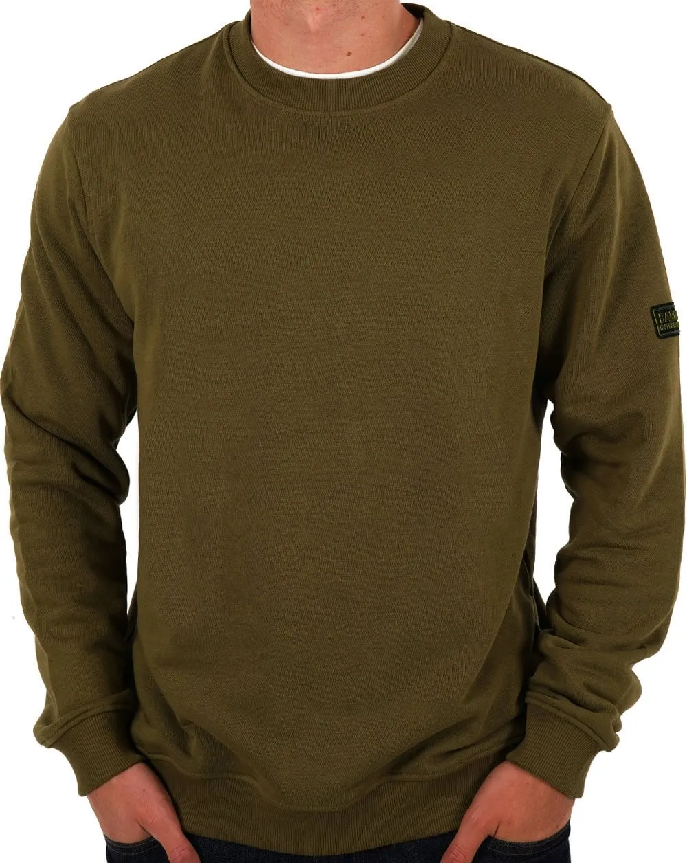 Barbour International Outline Badge Sweatshirt Military Green