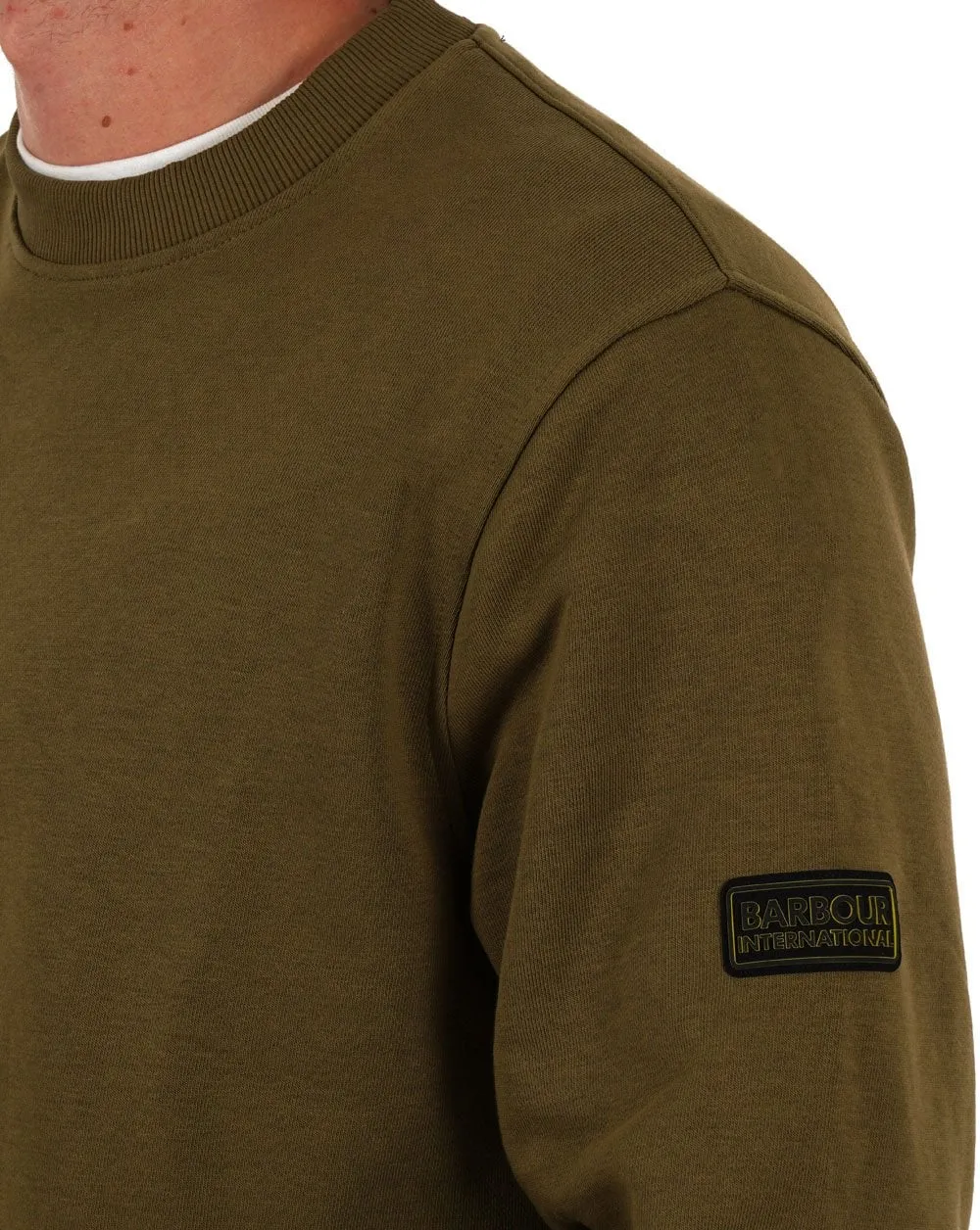 Barbour International Outline Badge Sweatshirt Military Green