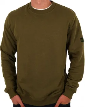 Barbour International Outline Badge Sweatshirt Military Green