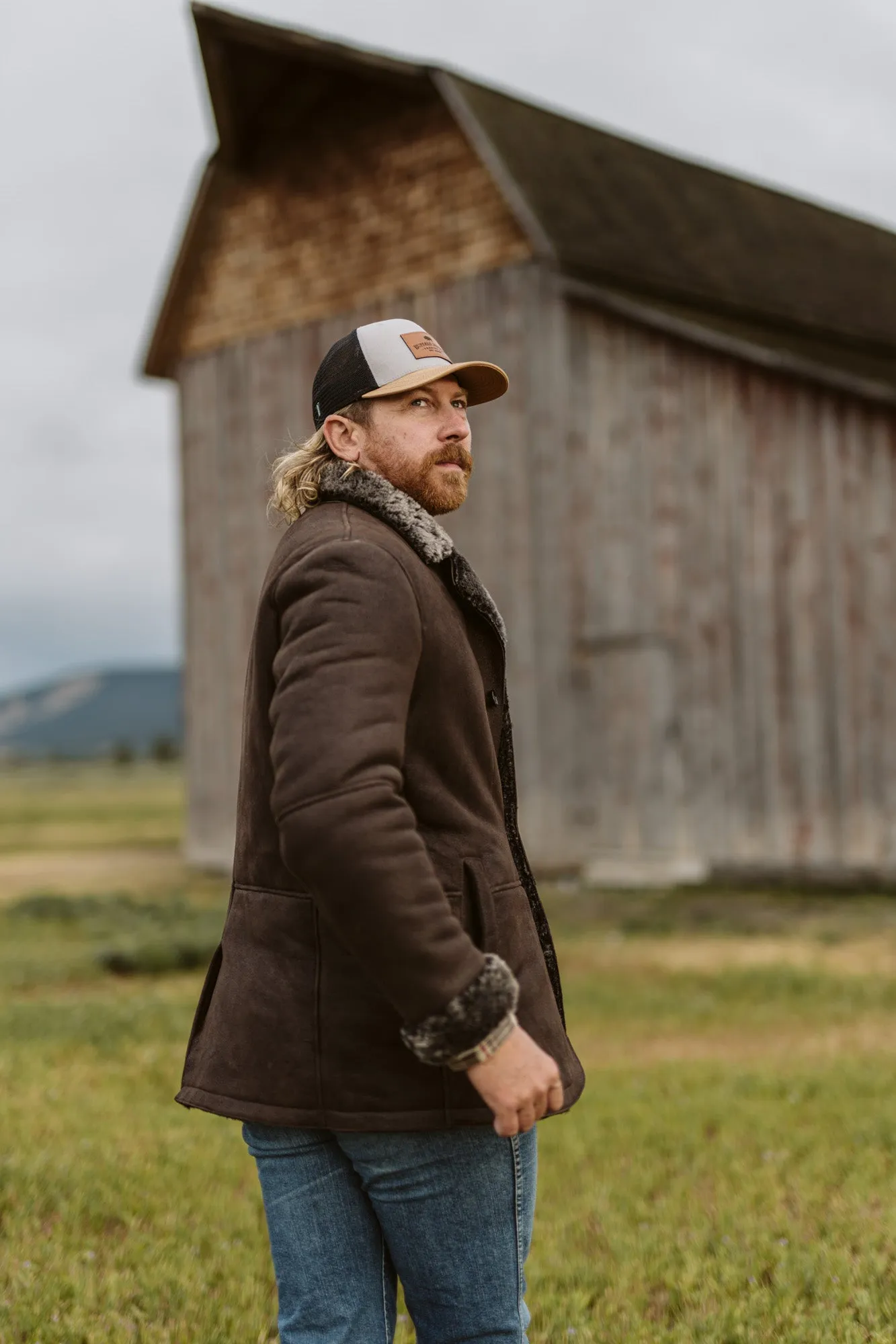 Big Sky Shearling Leather Blazer | Espresso Brown