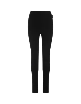 Black Technical Jersey Leggings