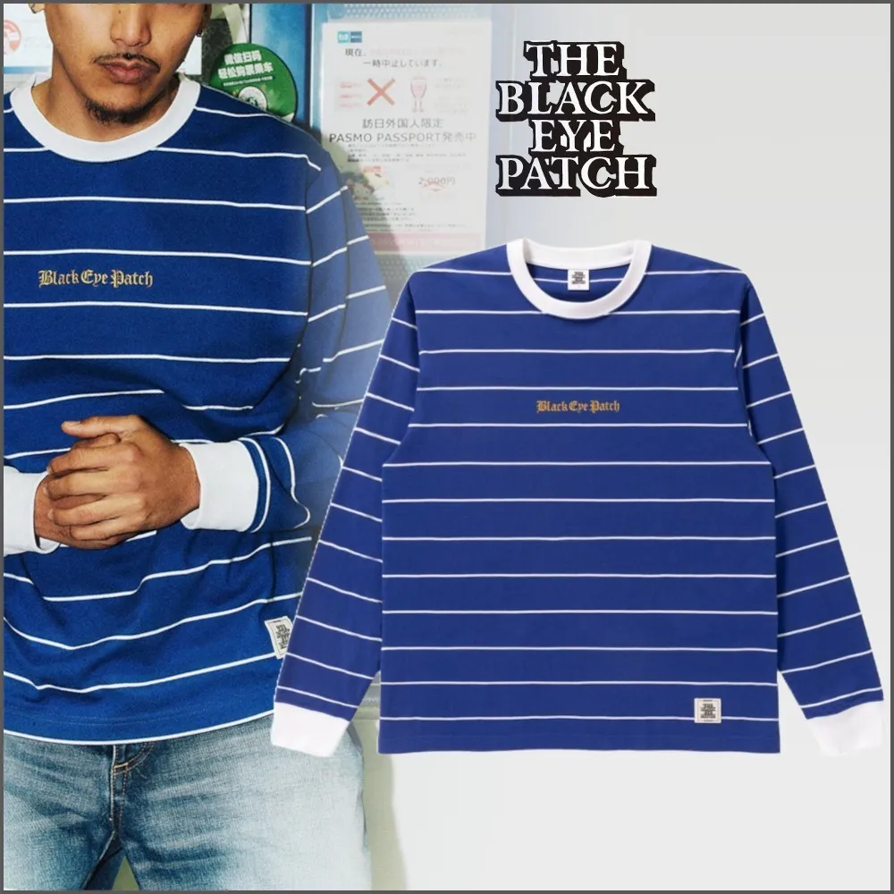 BlackEyePatch  |Crew Neck Pullovers Stripes Street Style Long Sleeves Cotton