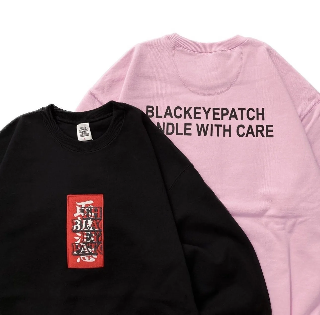 BlackEyePatch  |Crew Neck Pullovers Unisex Street Style Long Sleeves Logo