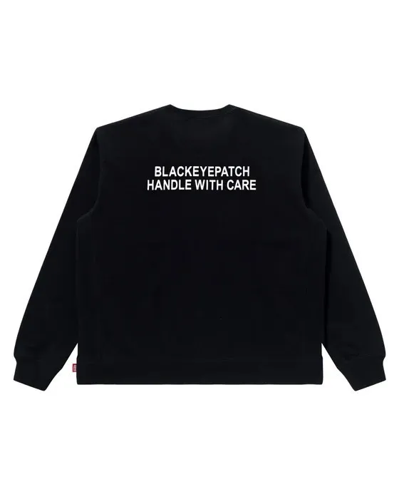 BlackEyePatch  |Crew Neck Pullovers Unisex Street Style Long Sleeves Logo