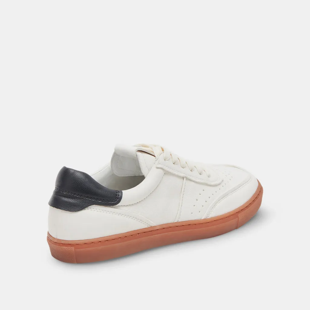 BODEN SNEAKERS WHITE BLACK LEATHER– Dolce Vita 6923806736450