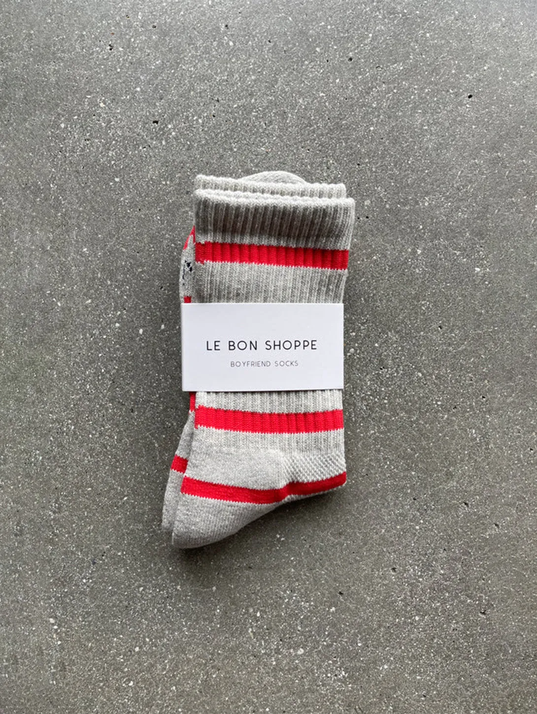 Boyfriend Socks - Red Stripe