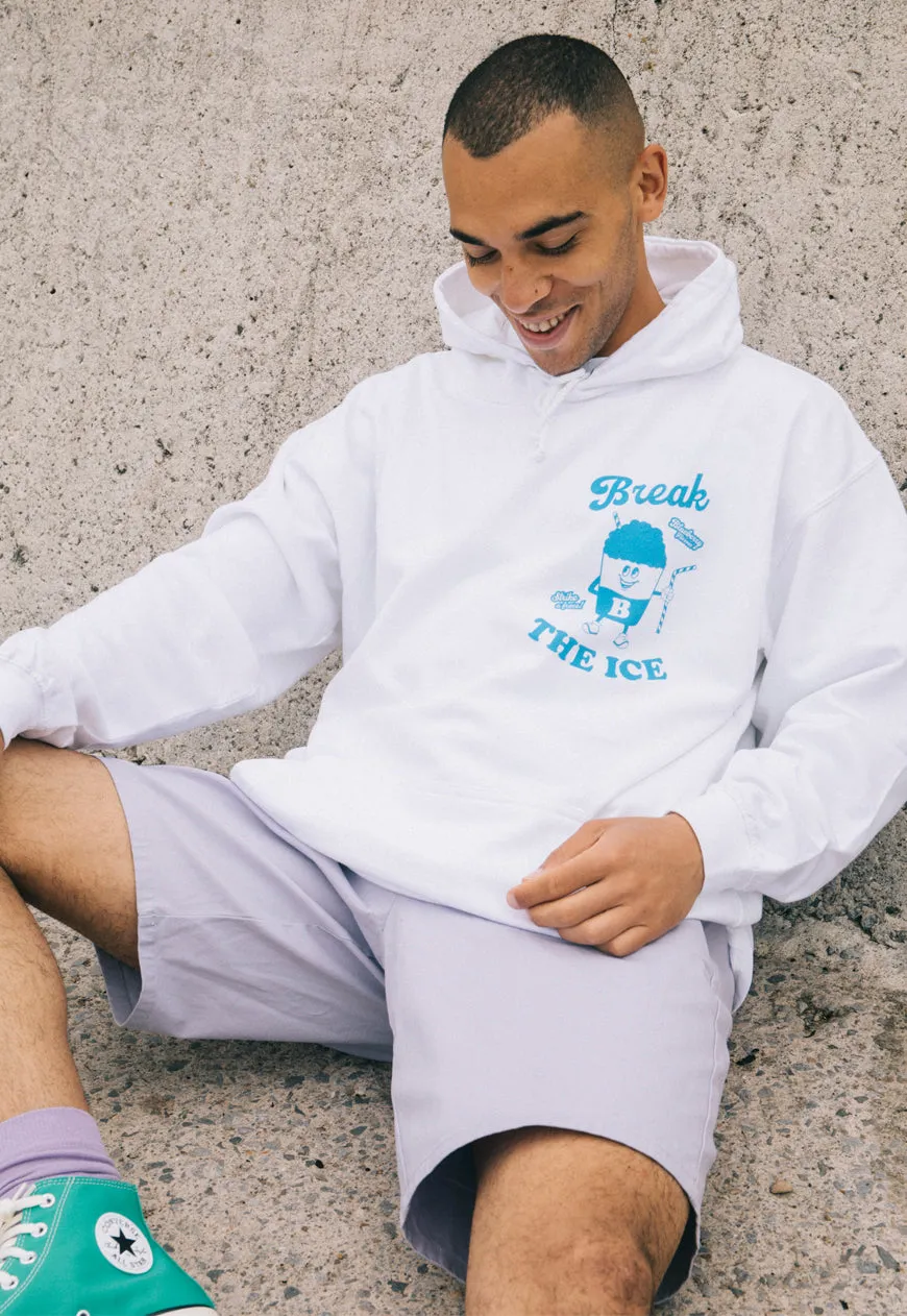 Break The Ice Men's Hoodie with Slush Ice Drink Graphic