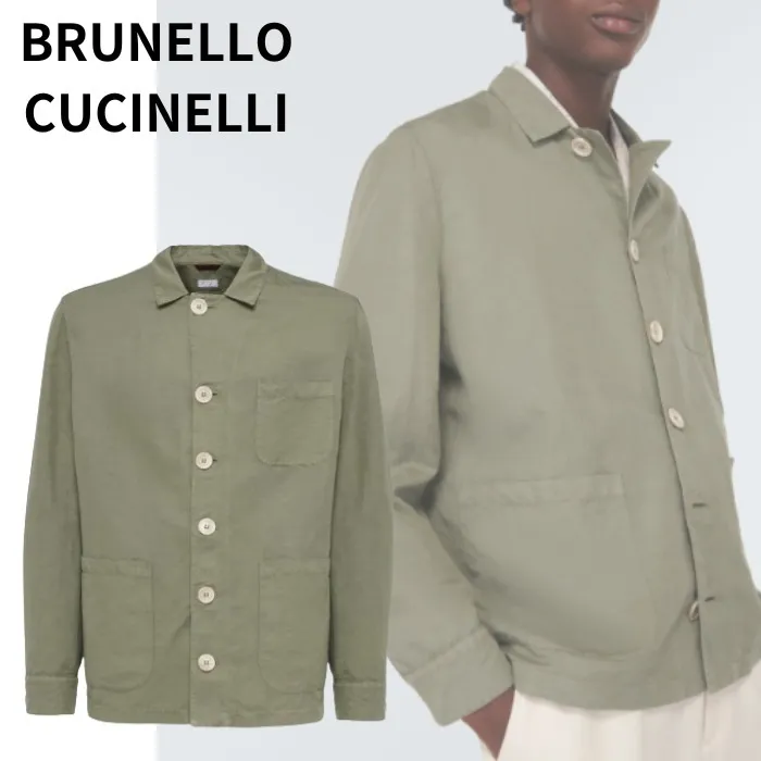 BRUNELLO CUCINELLI  |Linen Long Sleeves Cotton Shirts