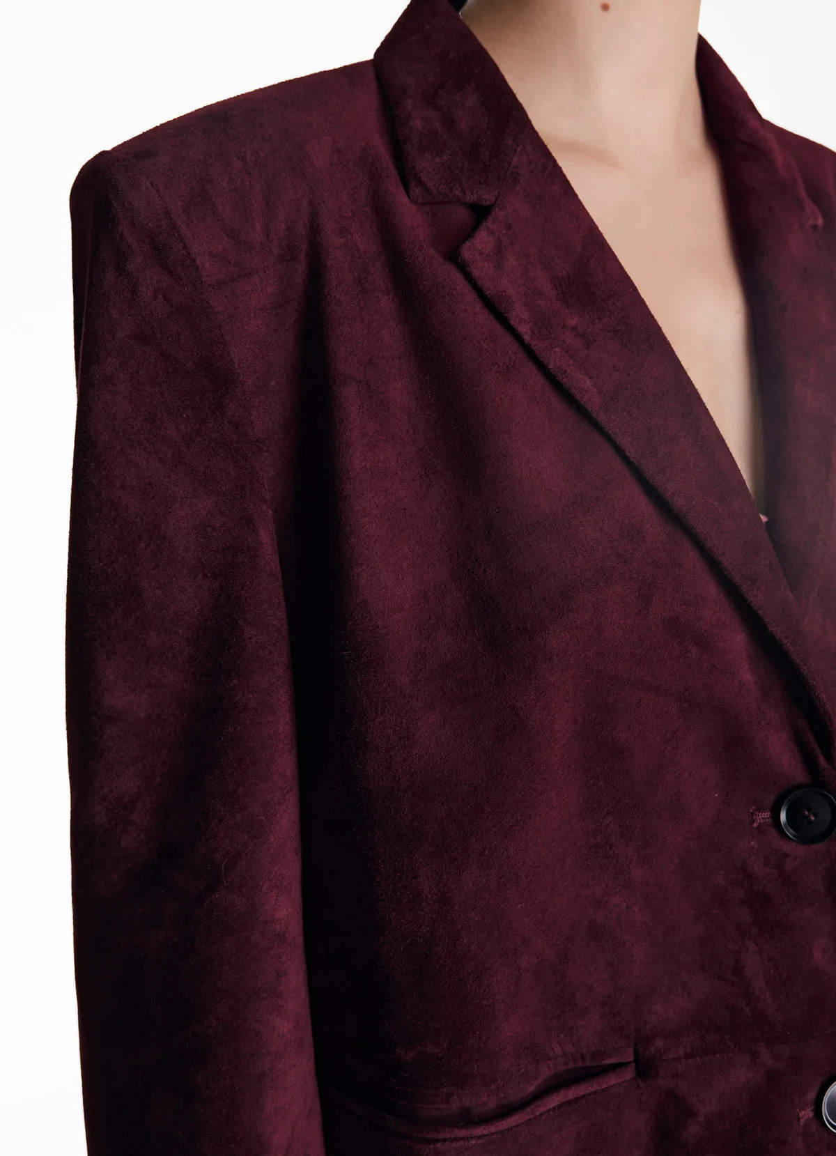 Burgundy Suede Blazer